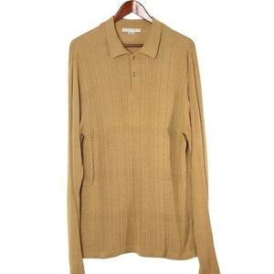 Geoffrey Beene Tussian Silk Blend Collared Sweater Men's Medium 90s Soft Knit